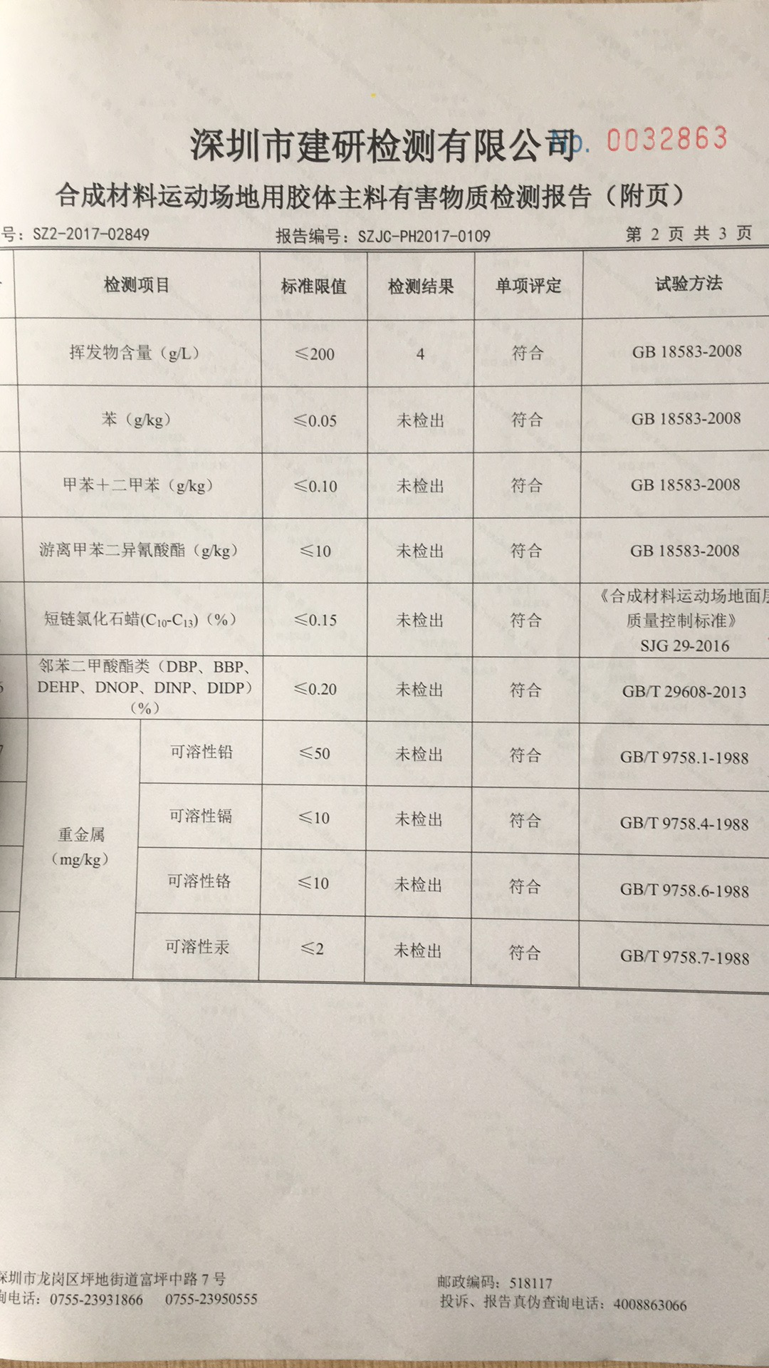 檢驗(yàn)檢測報(bào)告